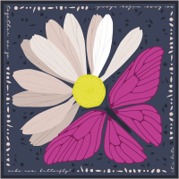 Esarfa Jumatate floare jumatate fluture
