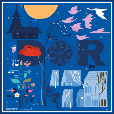 DOR silk scarf