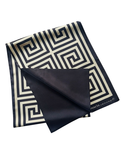 meander silk scarf